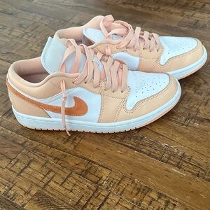 Nike Coral and White Low-Top Sneakers